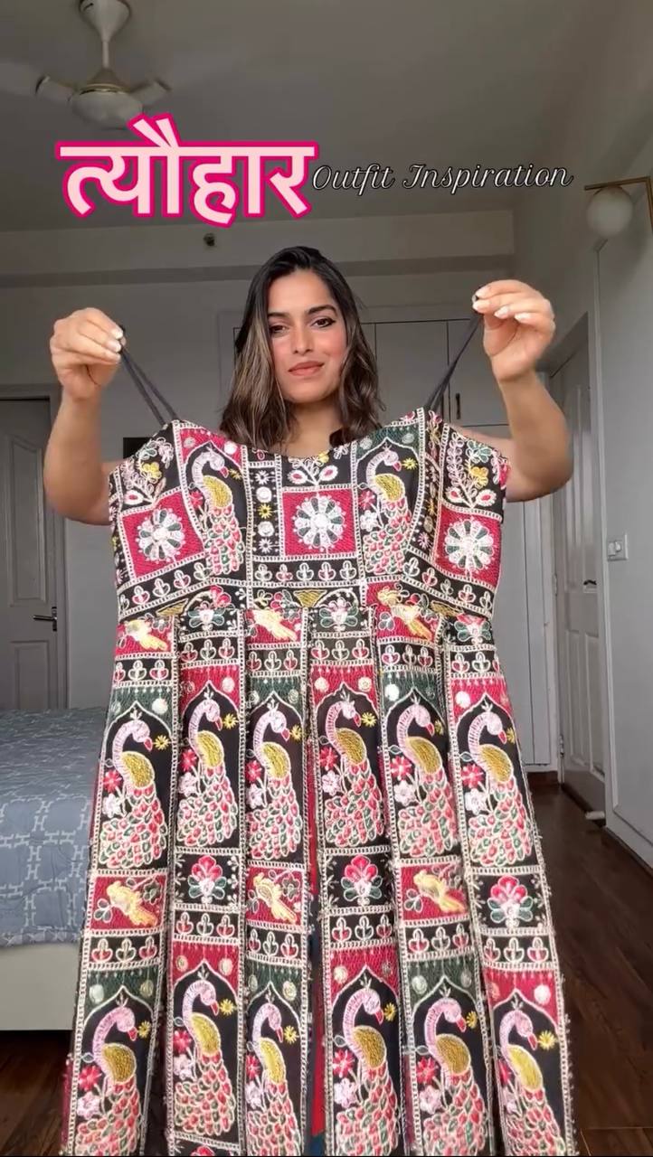 Bangalore Silk Kurti Lehenga Set with Coding Dori