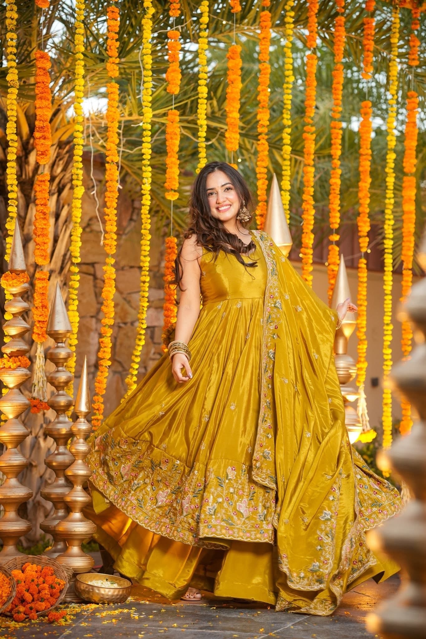 Royal Zari Embroidered Anarkali Suit Set