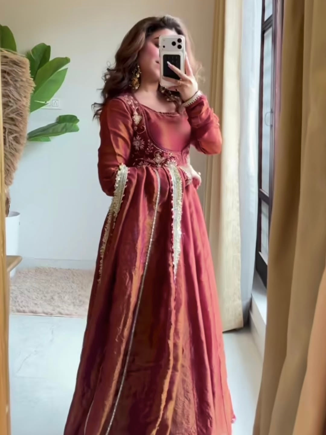 Heavy Cosmos Silk Maxi Anarkali Suit Party Wear