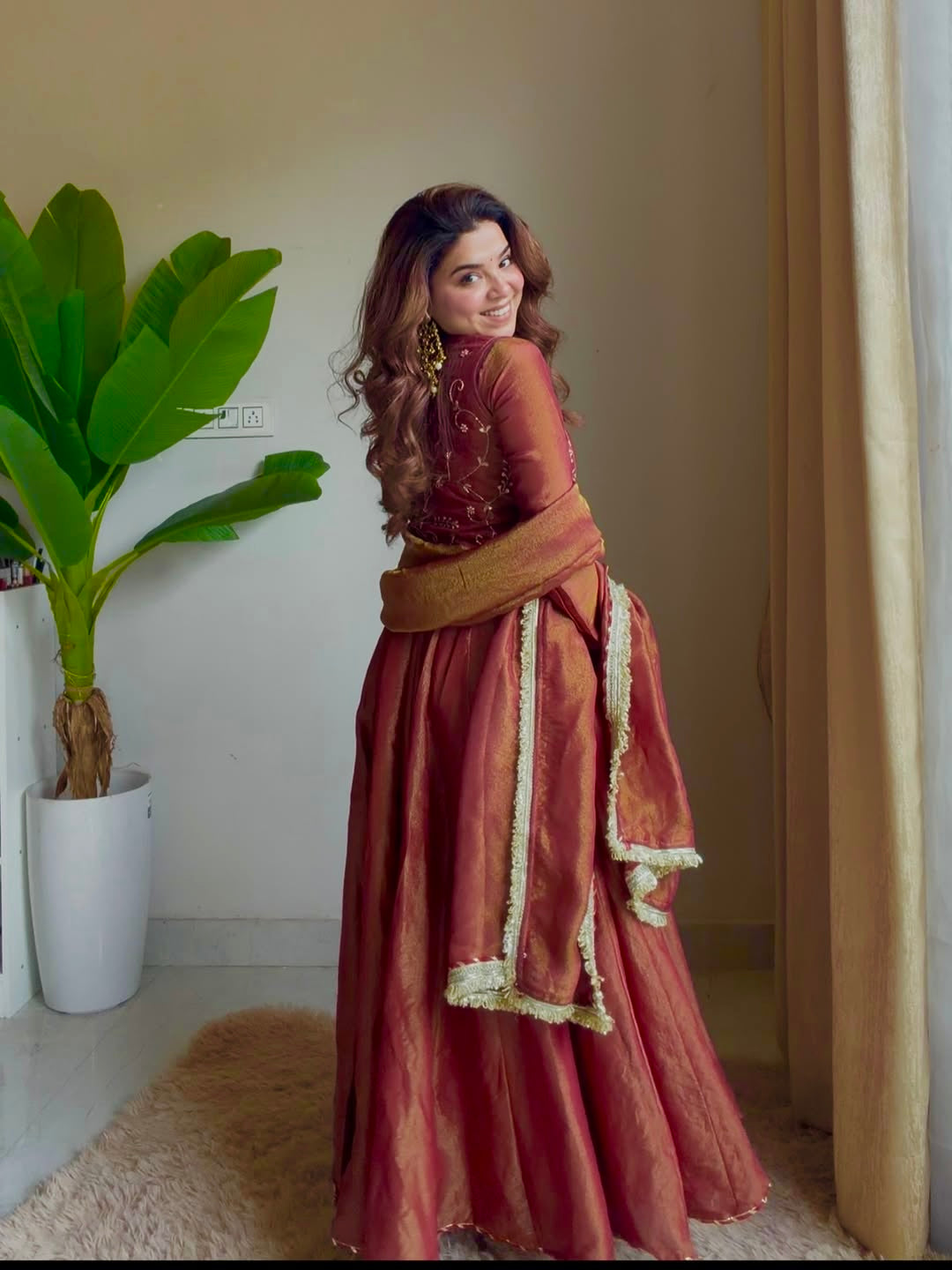 Heavy Cosmos Silk Maxi Anarkali Suit Party Wear