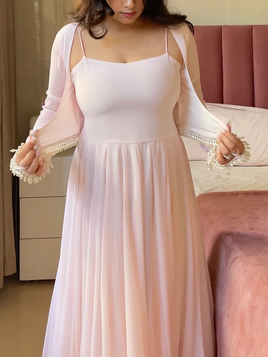 Faux Georgette Maxi Anarkali Suit Fancy Party Wear
