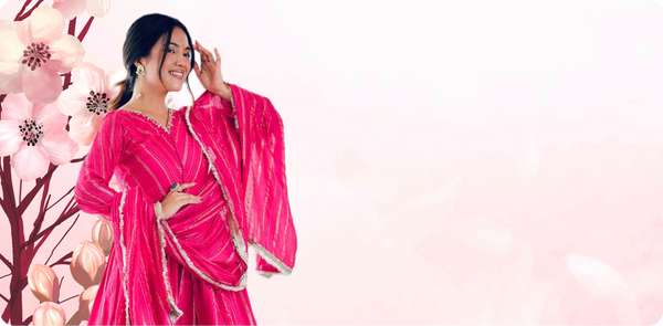 Noorika Mirror Work Chanderi Sharara Set