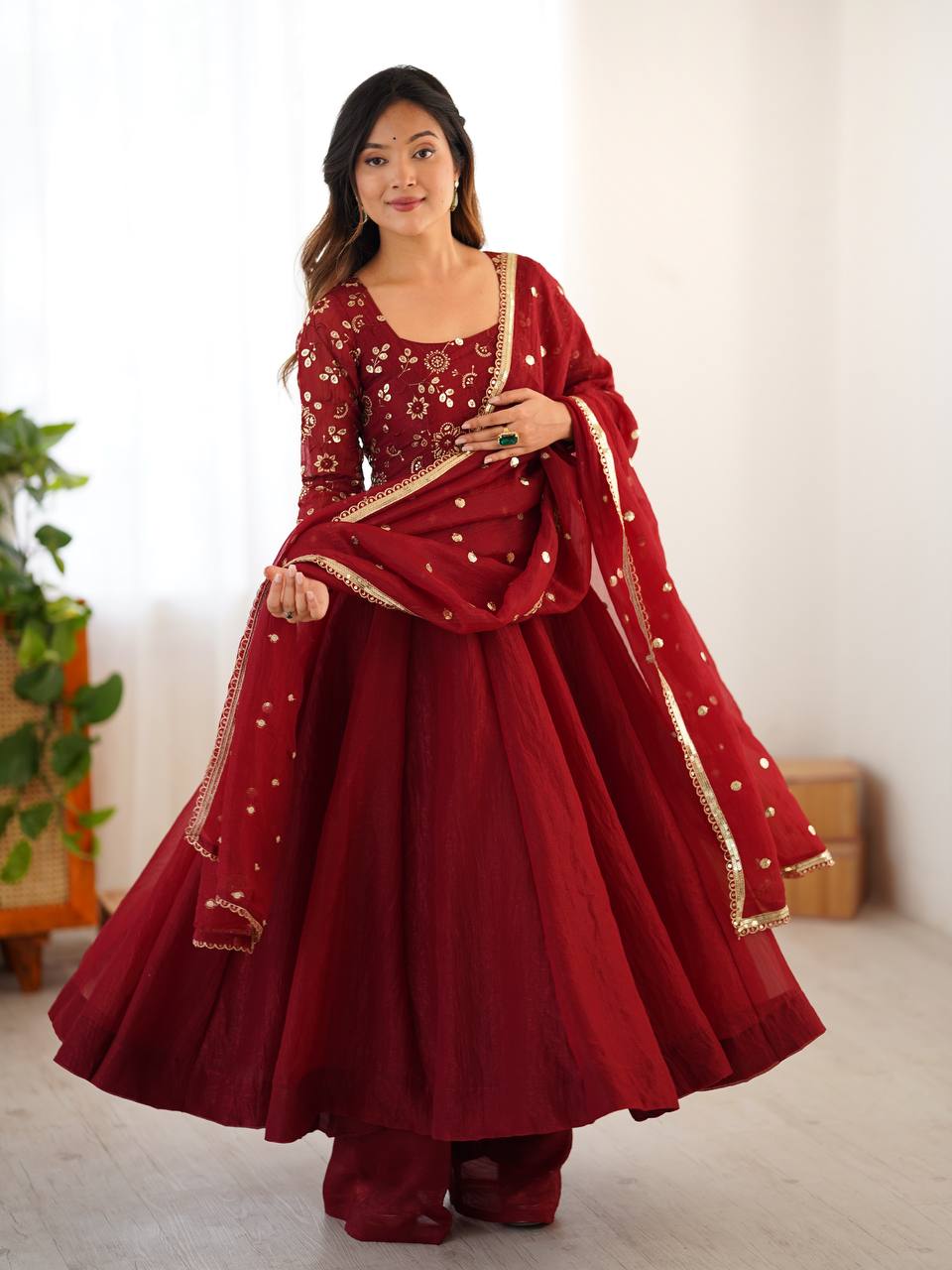 Royal Flair Crunchy Silk Anarkali