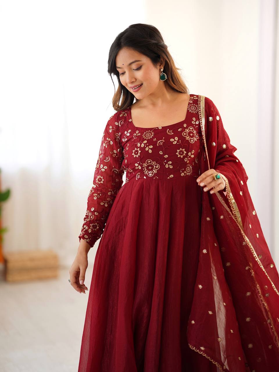 Royal Flair Crunchy Silk Anarkali