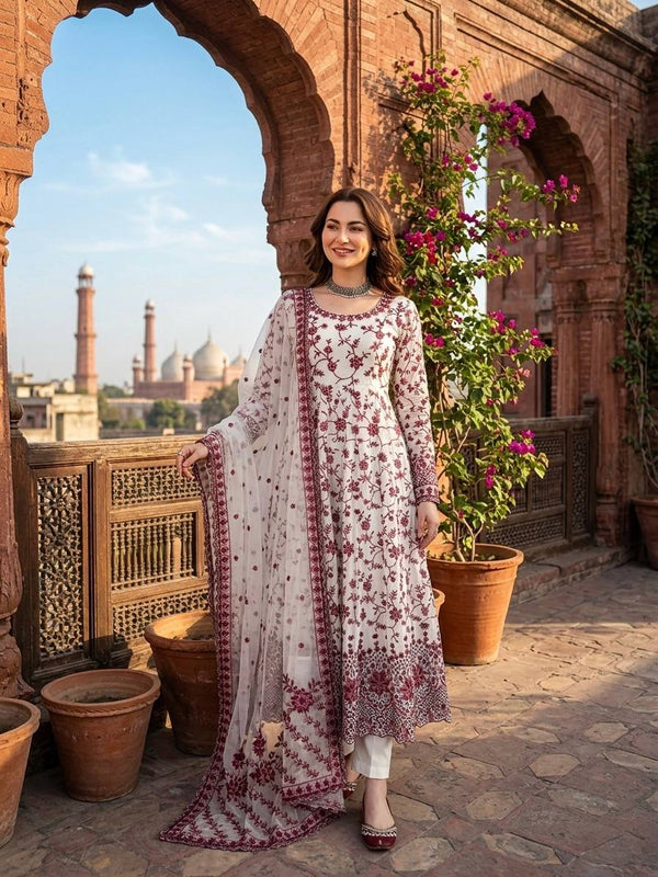 Georgette Anarkali Set Sequins Festive Wear