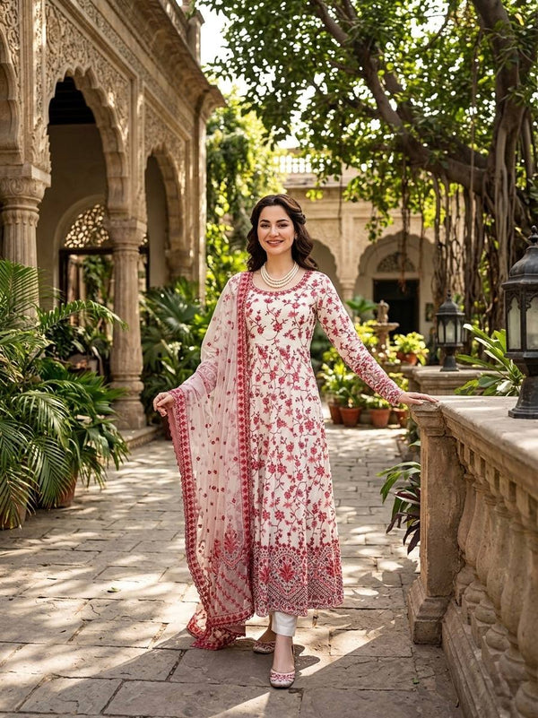 Georgette Anarkali Set Sequins Festive Wear