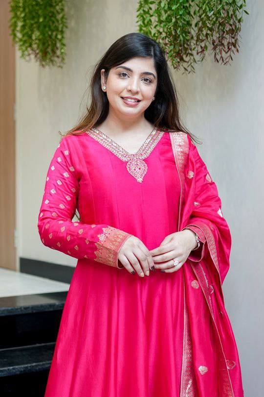 Banarasi Anarkali Suit Heavy Embroidery Festive Wear Set