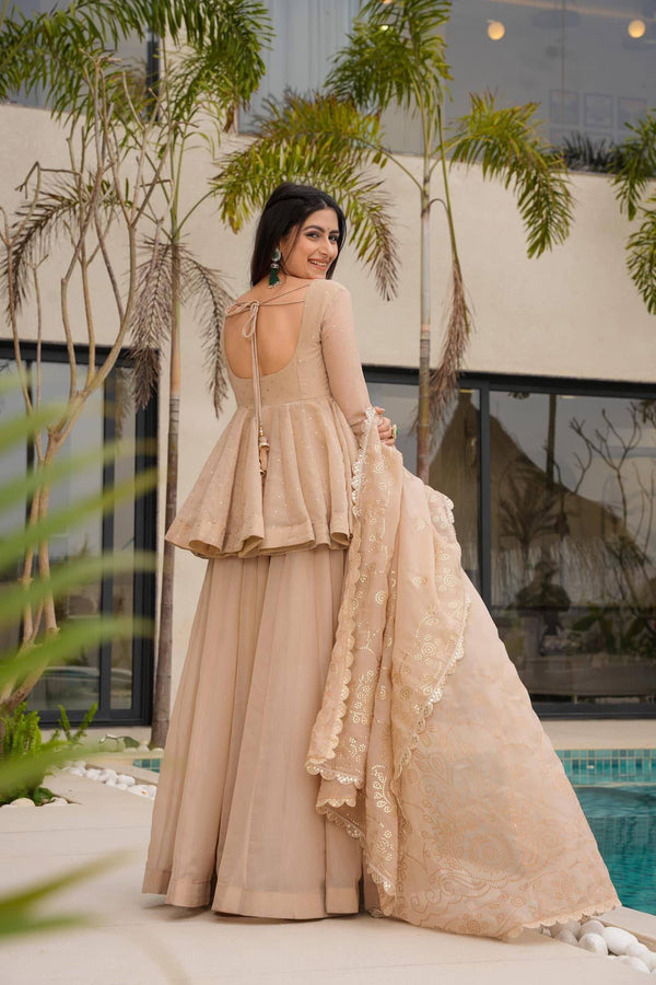 Tabby Organza Mukaish Sharara Set Party Wear Outfit