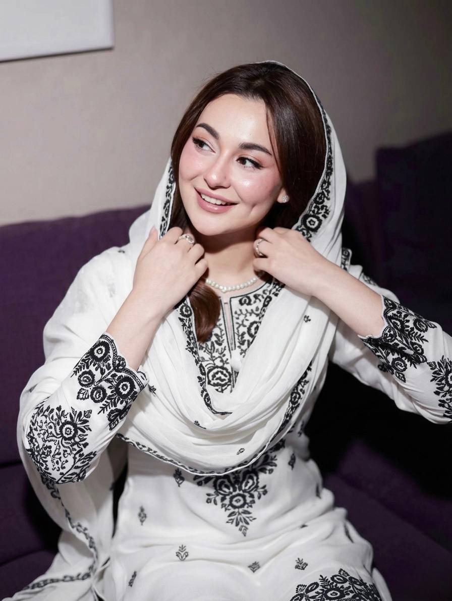 Elegant White Rayon Cotton Embroidered Kurta Set with Farshi Pants & Dupatta