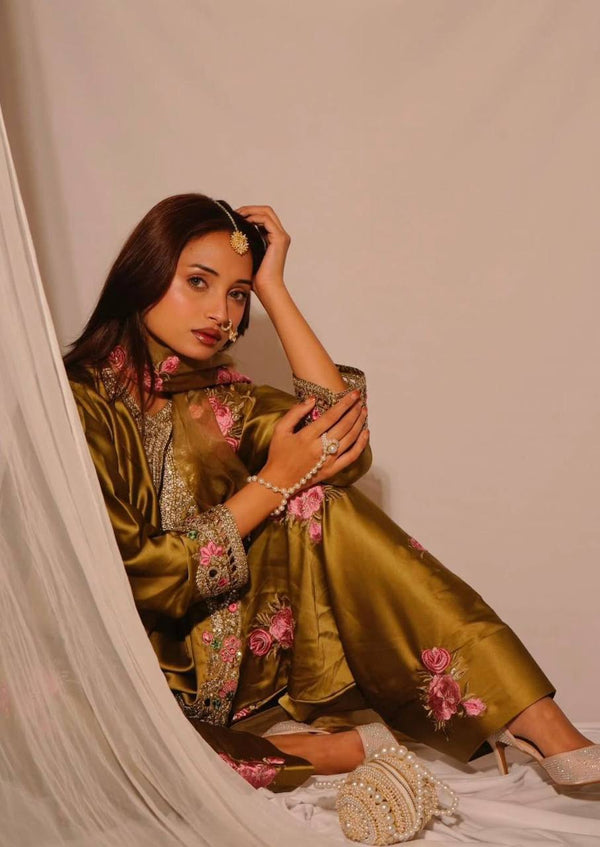 Festive & Wedding Wear Farshi Salwar Suit for Women | Embroidered Crepe Silk Set