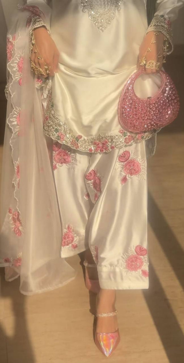 Festive & Wedding Wear Farshi Salwar Suit for Women | Embroidered Crepe Silk Set
