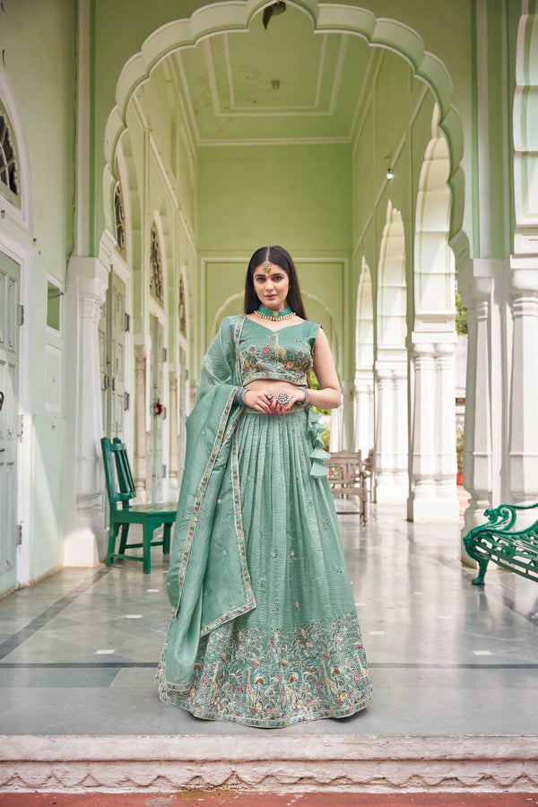 Designer Gold Crush Lehenga Set