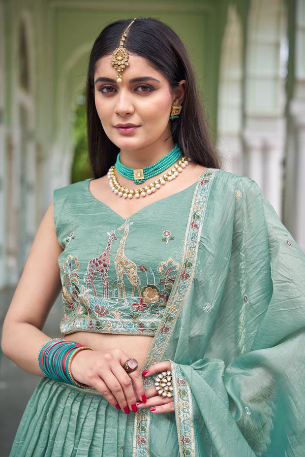 Designer Gold Crush Lehenga Set