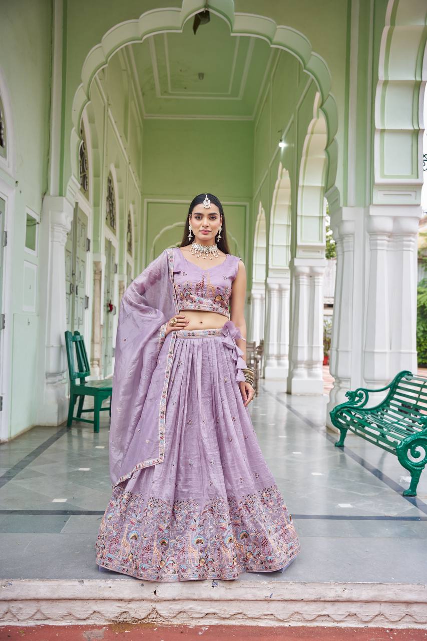 Designer Gold Crush Lehenga Set