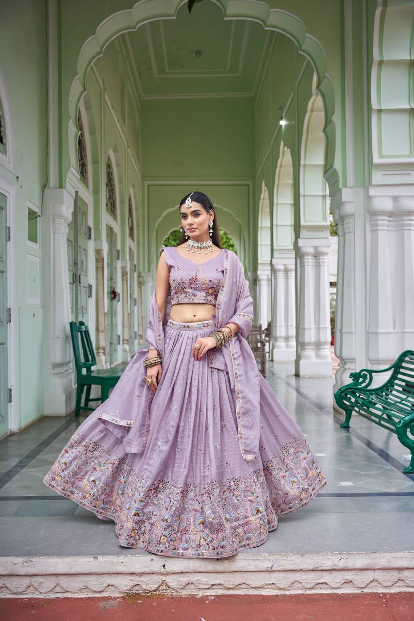 Designer Gold Crush Lehenga Set