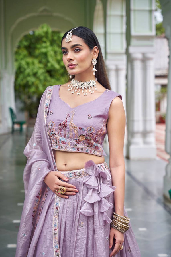 Designer Gold Crush Lehenga Set