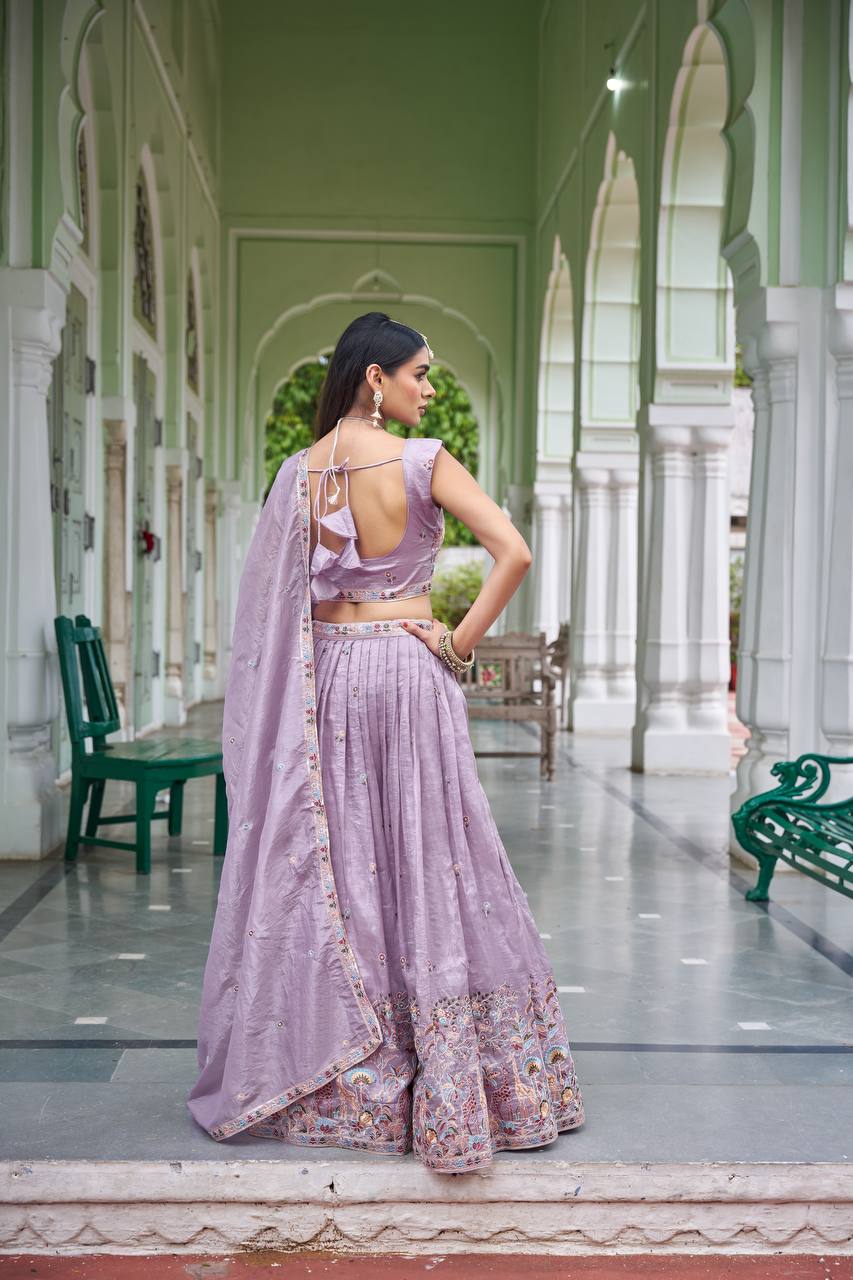 Designer Gold Crush Lehenga Set